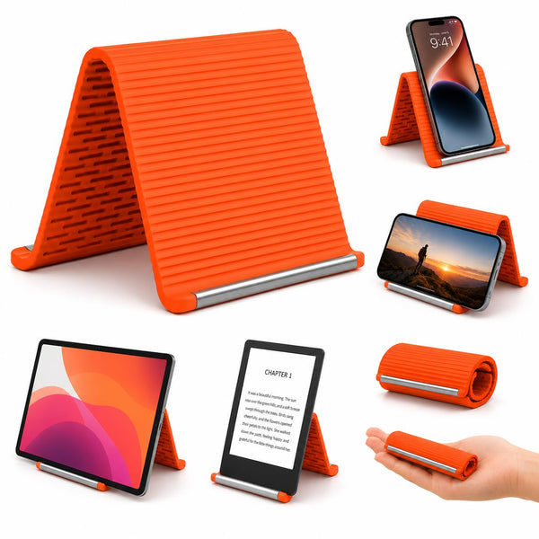 Trending Portable Rollable Bendable Soft Silicone Multi-Angle Stand for Phones, IPads and other devices
